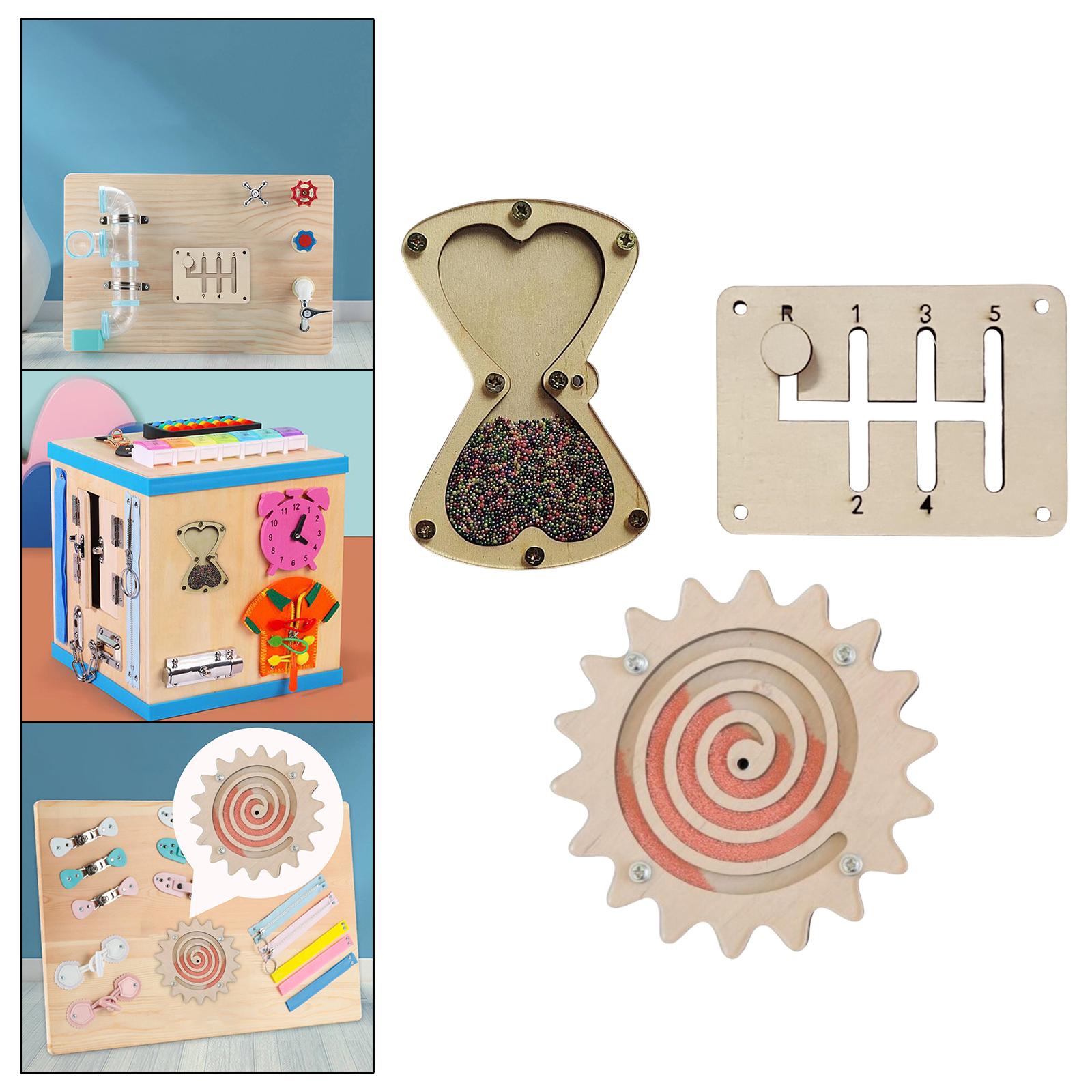Montessori Wooden Busy Board Toddler - Accessoire pour tableau d'activités Montessori, pièces