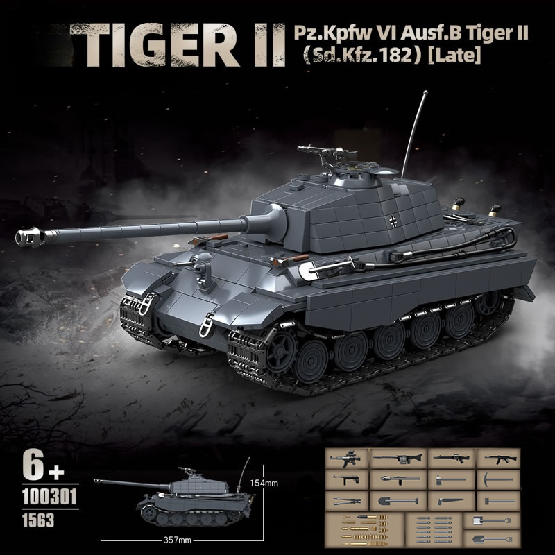 WW2 militaire le roi tigre rés - Lego Compatible Military Tank avis et prix